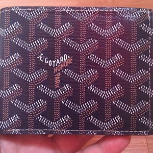 Goyard Monogram Wallet Used Navy Color